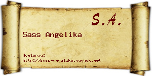 Sass Angelika névjegykártya